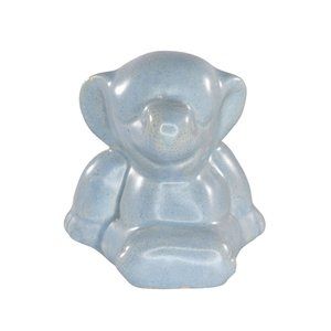 California Pottery Elephant Blue Figurine Eyes Closed Sitting Haldeman Caliente?
